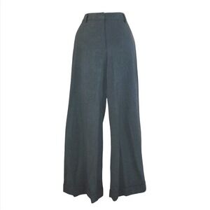 Eileen Fisher Charcoal Gray Wide Leg Career Office Corporate Dress Pants - S